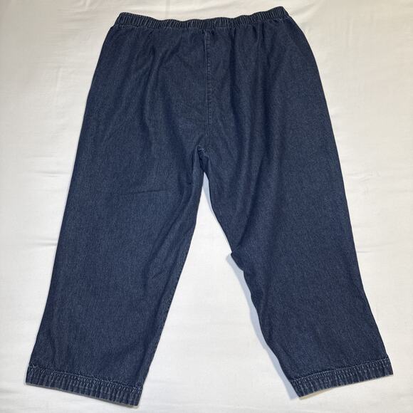 Drapers & Damons Womens Plus 1X Pull On Capri Jeans Elastic Waist Stretch EUC - Picture 10 of 12